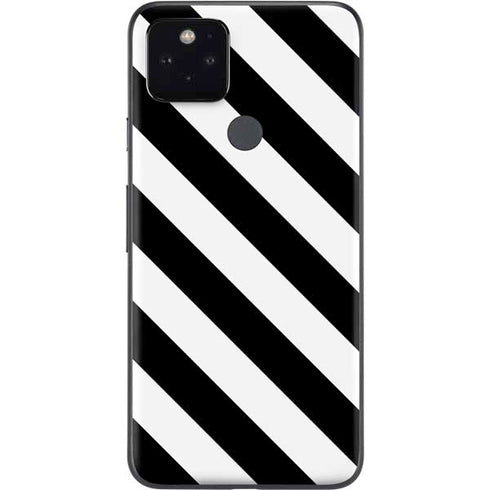 Black and White Geometric Stripes Google Pixel 5 Skin
